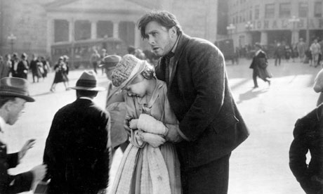 Janet Gaynor and George O'Brien enjoy an outing to the city.