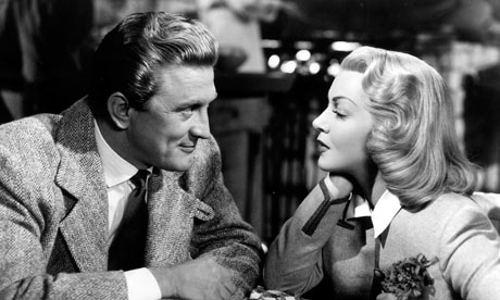 Kirk Douglas is pleased with Lana Turner's performance - for now. Image: The Guardian
