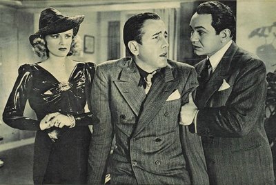 Humprey Bogart (centre) suddenly feels ill after trying to Blackmail Edward G. Robinson (left). Image: aldfkj 