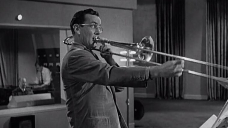 Glenn Miller and his orchestra audition for a gig in Sun Valley. Image: YouTube