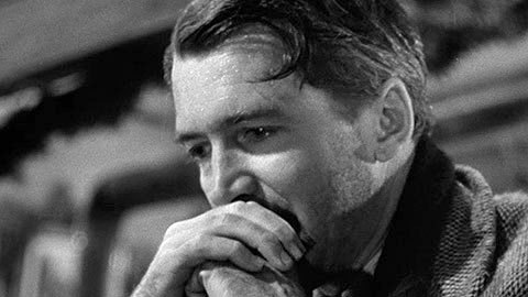 George Bailey (James Stewart) faces time in prison. Image: