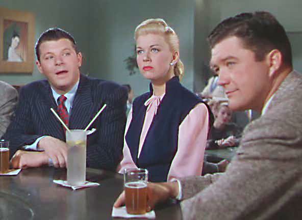 Jack Carson (left) and Dennis Morgan audition Doris Day. Image: veered.com