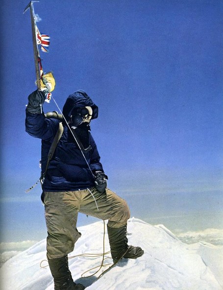 Edmund Hillary on the summit of Mt Everest. Image: SB Nation