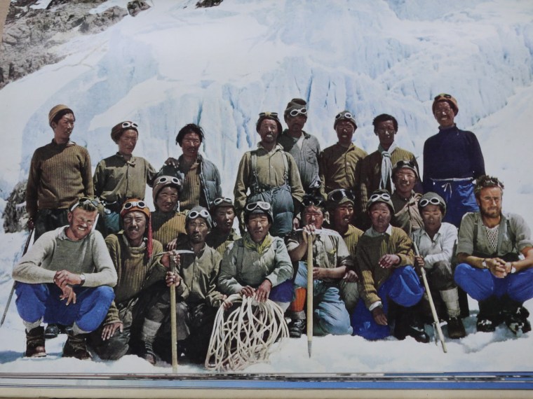 The team that first reached the summit of Everest. Image: Grey Fox