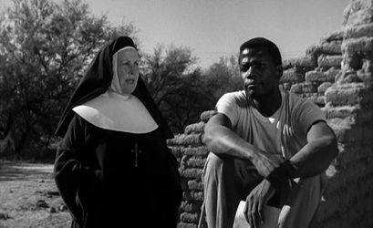 Lilia Skala tells Sidney Poitier how to build a church. Image: Dusted Off